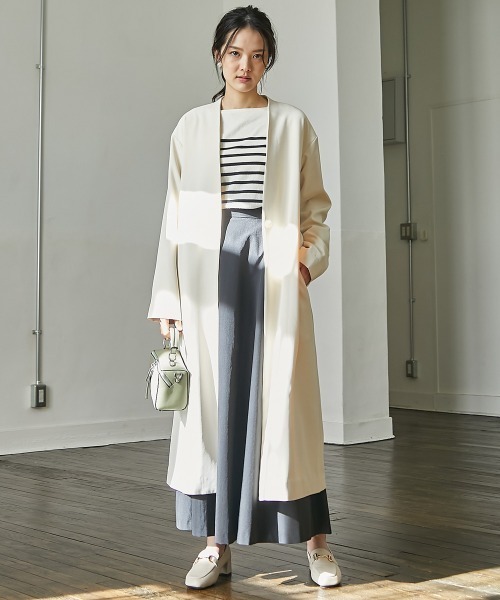 【新品・美品】ジャーナルスタンダードレサージュ　ノーカラー　ロングコート 2025年最新】journal standard L'essage レディース ロング