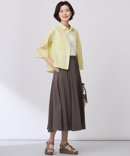 J.PRESS ブラウス シャツ 「洗える」リネンminiチェック