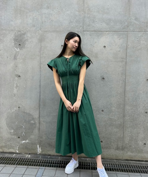 ROSY LUCE（ロージールーチェ） ワンピース ギャザーフレアコットン