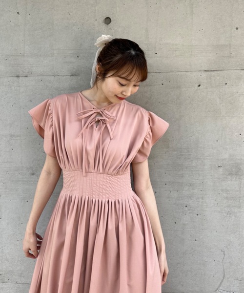 ROSY LUCE（ロージールーチェ） ワンピース ギャザーフレアコットン
