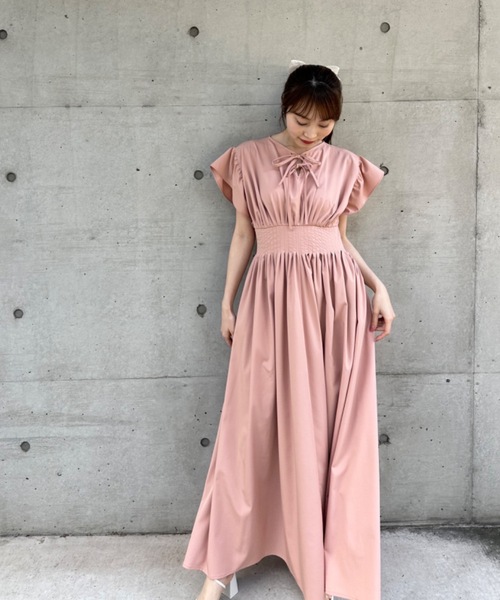 ロージールーチェ　ワンピース ROSY LUCE（ロージールーチェ） ワンピース ギャザーフレアコットン