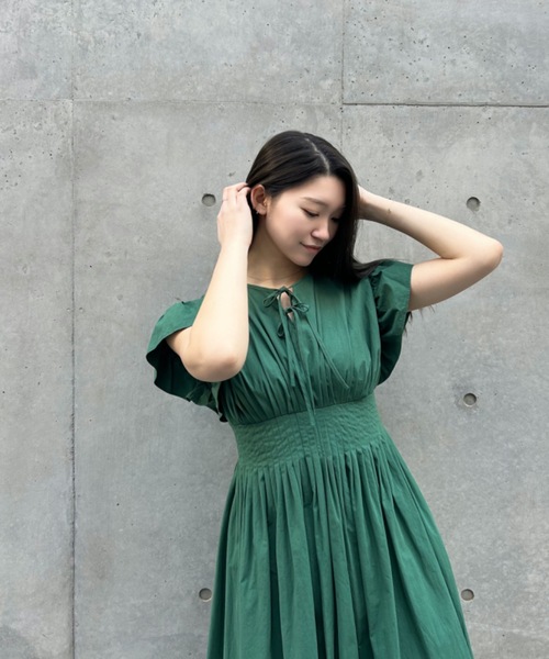 ROSY LUCE（ロージールーチェ） ワンピース ギャザーフレアコットン