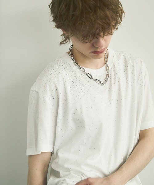 Shoowtime（ショウタイム） tシャツ rhinestone short sleeve t-shirt