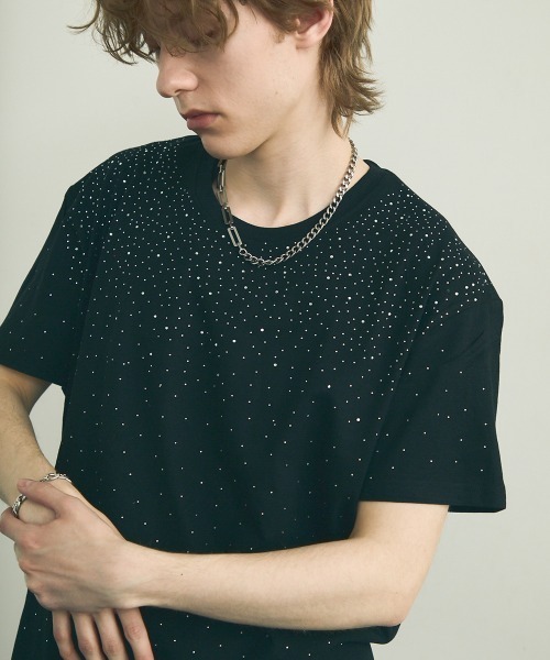 Shoowtime（ショウタイム） tシャツ rhinestone short sleeve t-shirt