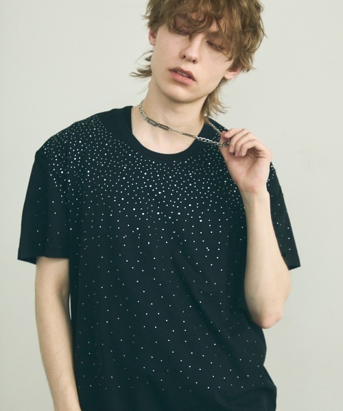 Shoowtime（ショウタイム） tシャツ rhinestone short sleeve t-shirt