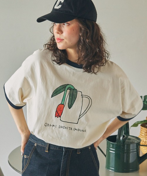 tシャツ 「ナガシま モモ」コラボ アソート イラスト半袖Tシャツ