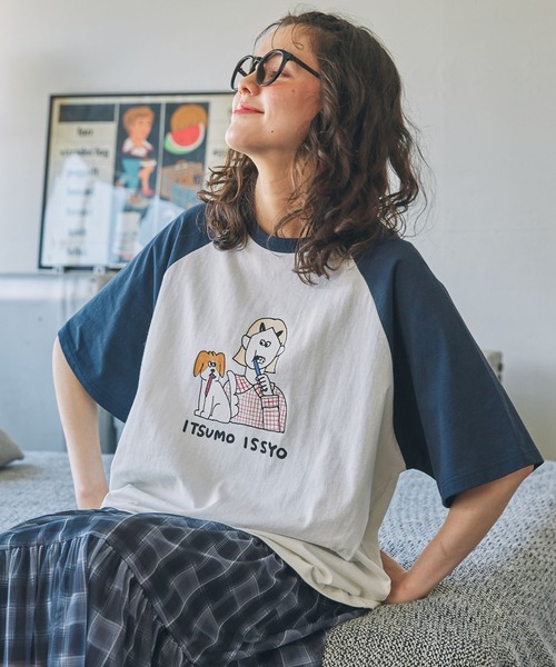 tシャツ 半袖 「ナガシま モモ」コラボ アソート イラスト半袖Tシャツ