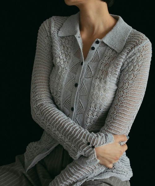 ブラウス シャツ anuke Mix Knit Shirts 62510523 レディース