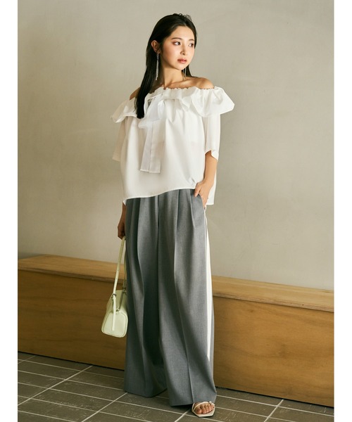 FRAY I.D タックボリュームブラウス FRAY I.D ブラウス シャツ タックボリュームブラウス レディース