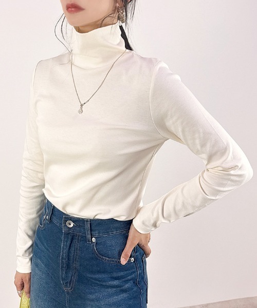 10/6までの出品です：ツイカ jersey タートルネック ウールストレッチジャージ タートルネックカットソー