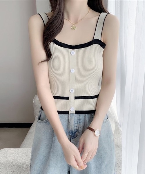 最終値下げ✨FRONT BUTTON ニットキャミ キャミソール フロントボタンニットキャミ : ZOZOTOWN Yahoo!店 - 通販