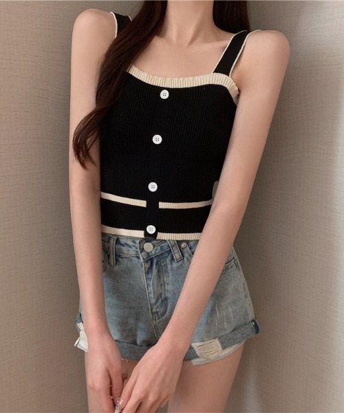 キャミソール フロントボタンニットキャミ : ZOZOTOWN Yahoo!店 - 通販