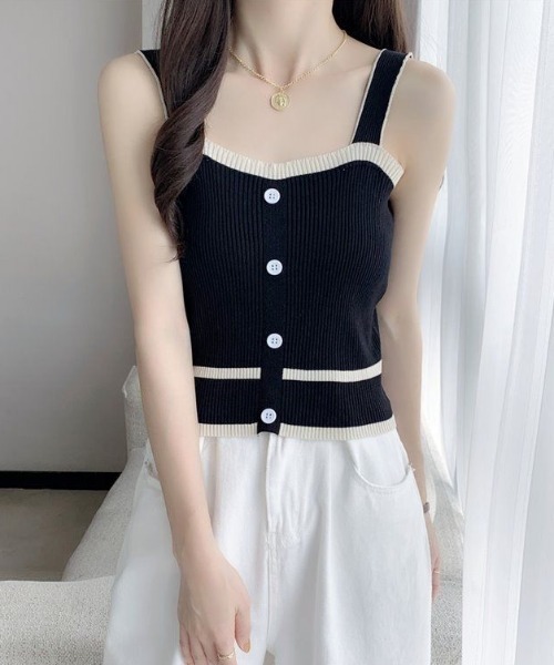 キャミソール フロントボタンニットキャミ : ZOZOTOWN Yahoo!店 - 通販