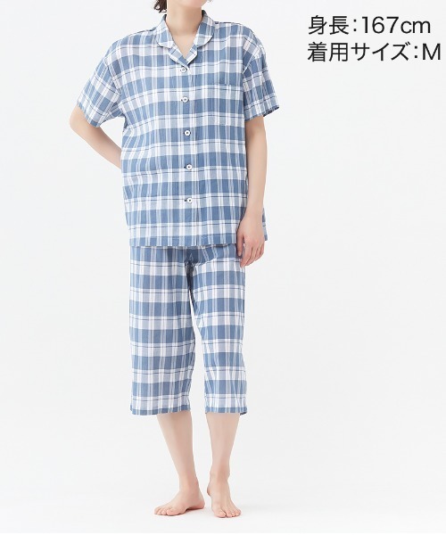 アセドロン パジャマ ルームウェア 半袖7分丈パンツ レディース