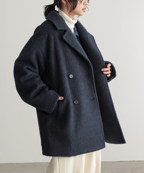 「for/c」 ピーコート M ネイビー レディース_画像6