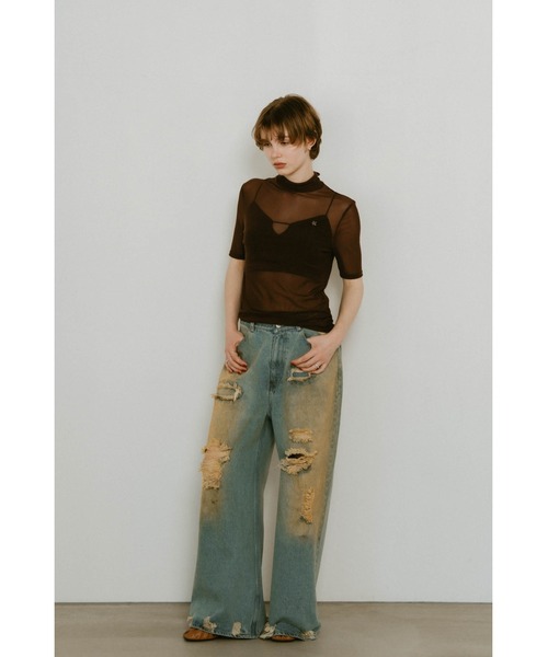 Knuth Marf（クヌースマーフ） tシャツ K motif sheer tops レディース
