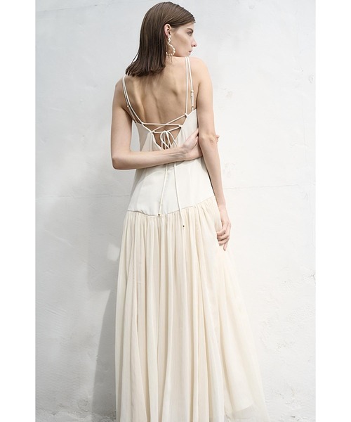 ワンピース Juliette Dress ロースウィッチングWストラップロングドレス