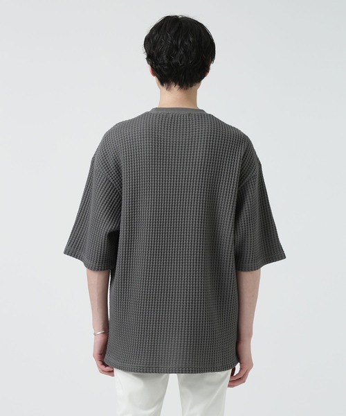 「NANO universe」 半袖Tシャツ L ホワイト メンズ