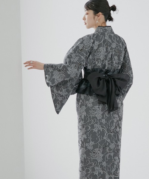 Callarus 浴衣 「浴衣」カットジャカードデザインワンピース浴衣