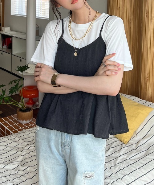 MISTREASS ミストレアス バレエコアペプラムキャミソール ホワイト