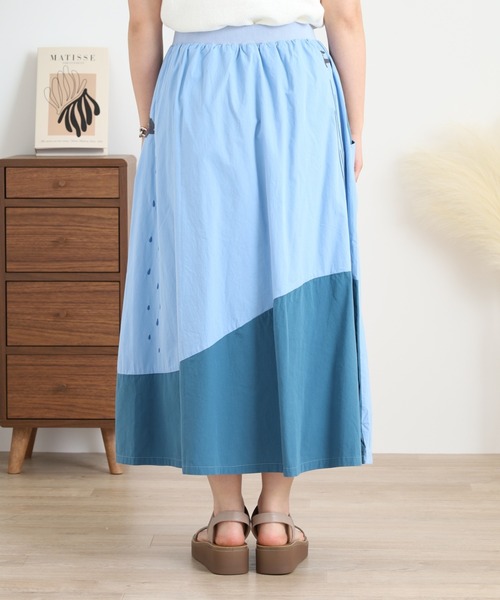 Emago（イマゴ） ロング スカート 夏 海ができるまで刺繍スカート