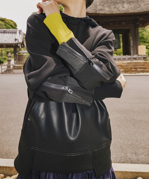トレーナー スウェット SQUARE SLEEVE BIG POCKET TOP レディース_6