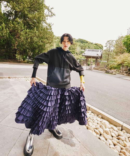トレーナー スウェット SQUARE SLEEVE BIG POCKET TOP レディース_11