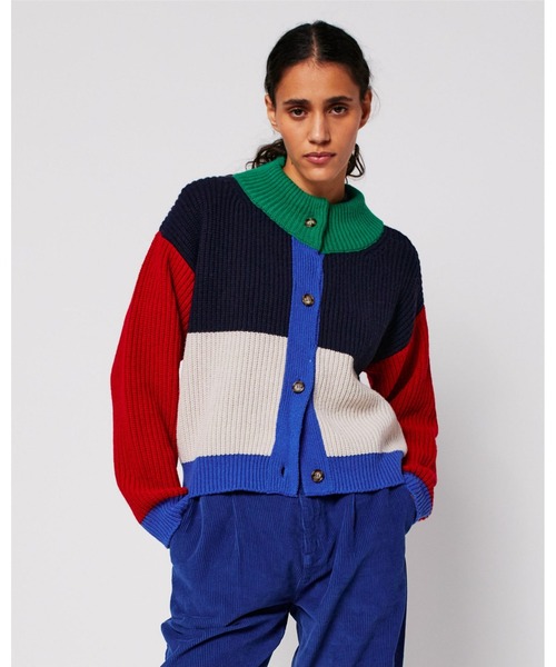 BOBO CHOSES（ボボショーズ） ニット セーター Color Block cardigan 