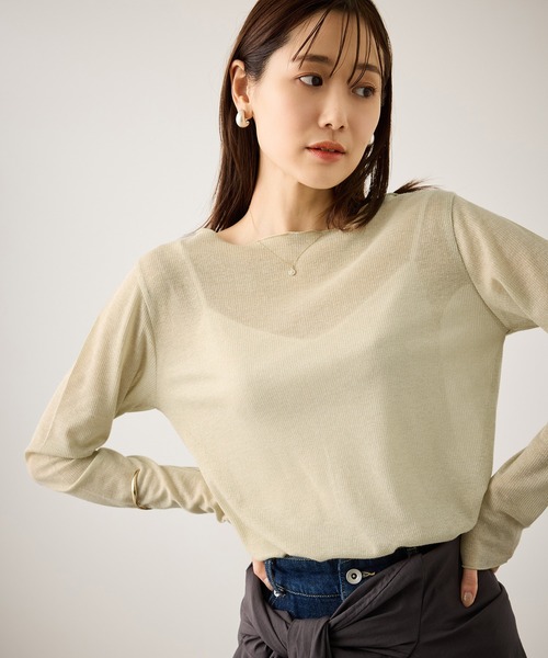 ROPE' PICNIC（ロペ ピクニック） tシャツ ラメシアーリブカットソー