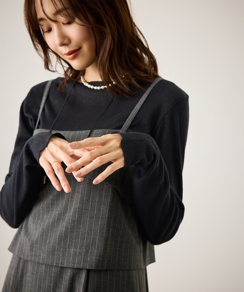 ROPE' PICNIC（ロペ ピクニック） tシャツ ラメシアーリブカットソー