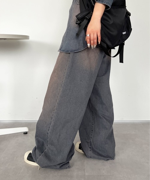 「sedacle」 加工デニムパンツ MEDIUM インディゴブルー メンズ