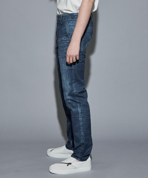 5351 POUR LES HOMMES ジーンズ 「25A/W」プリント テーパード デニム 