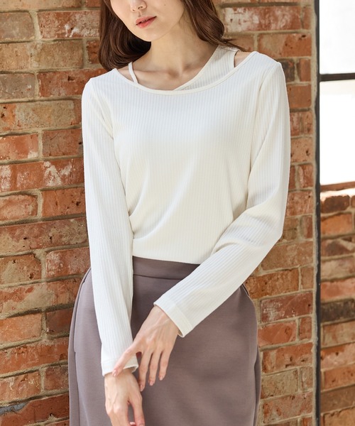 Honeys（ハニーズ） tシャツ レイヤード風トップス レディース