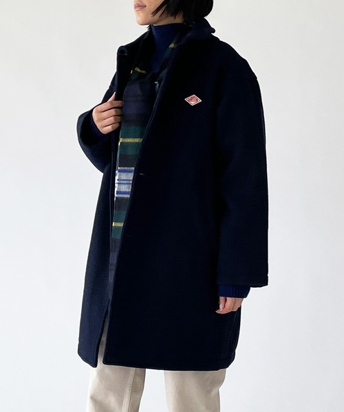 DANTON ネイビー コート Danton（ダントン） ステンカラーコート 36 ネイビー レディース