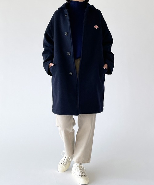 DANTON ステンカラーコート サイズ36 Danton（ダントン） ステンカラーコート 36 ネイビー レディース