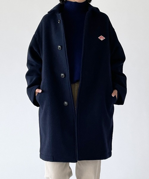 Danton（ダントン） ステンカラーコート 36 ネイビー レディース