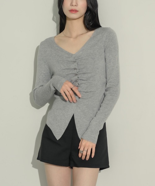 NEUNA tシャツ フロントギャザートップス レディース : ZOZOTOWN Yahoo