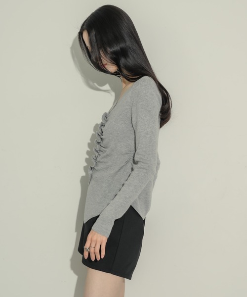 NEUNA（ヌナ） tシャツ フロントギャザートップス レディース