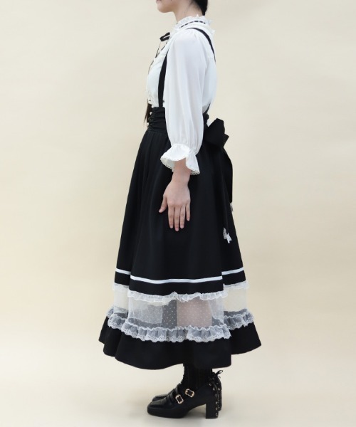 axes femme POETIQUE スカート サス付ハイウエストロングスカート