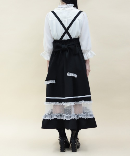 axes femme POETIQUE スカート サス付ハイウエストロングスカート