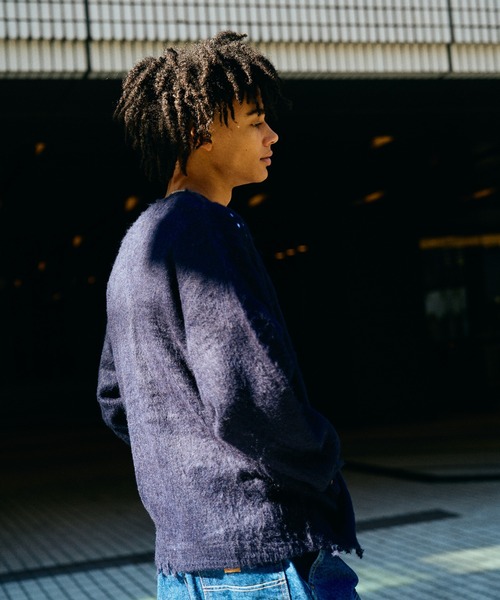 TOWNCRAFT（タウンクラフト） カーディガン DAMAGED SOLID SHAGGY