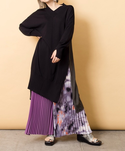 「OSMOSIS」 長袖ニット ONE SIZE ベージュ レディース_画像3