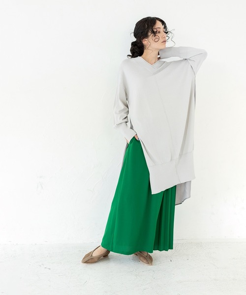 「OSMOSIS」 長袖ニット ONE SIZE ベージュ レディース_画像6