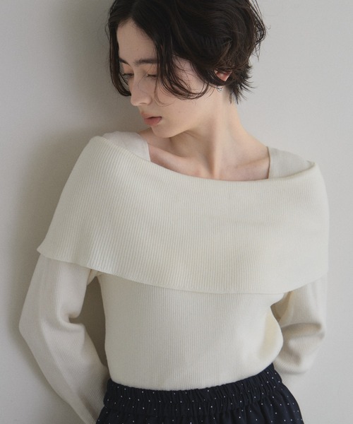 オフショルニット ラクーンブレンドオフショルニット | ニット | NOELA OFFICIAL WEB STORE