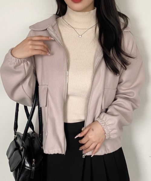 【美品】ジャケット　アウター　ベースボールシャツ　長袖　古着　レディース　メンズ Mejoul ブルゾン アウター 「2025秋冬新作」ボリューム袖ポケット付き