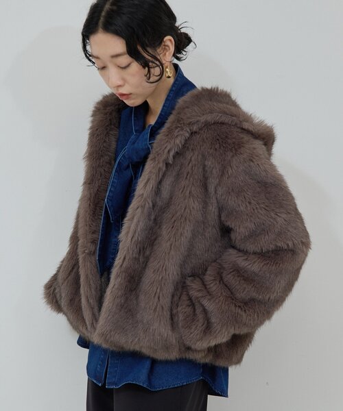 【最終セール】 定価4,9万＊ガリャルダガランテ リバーシブルエコファーブルゾン GALLARDAGALANTE（ガリャルダガランテ）の「リバーシブルボアブルゾン