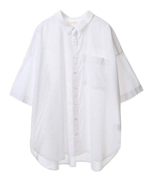 「MELROSE claire」 半袖シャツ FREE オフホワイト レディース_画像3