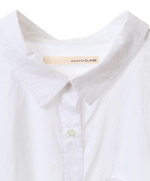 「MELROSE claire」 半袖シャツ FREE オフホワイト レディース_画像5