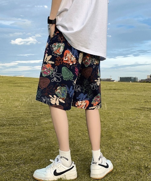 「CELENA BEATS」 ハーフパンツ L ネイビー メンズ_画像4