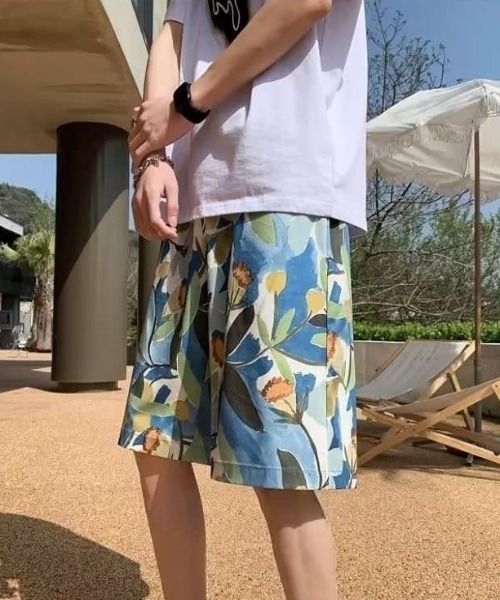 「CELENA BEATS」 ハーフパンツ L ネイビー メンズ_画像8